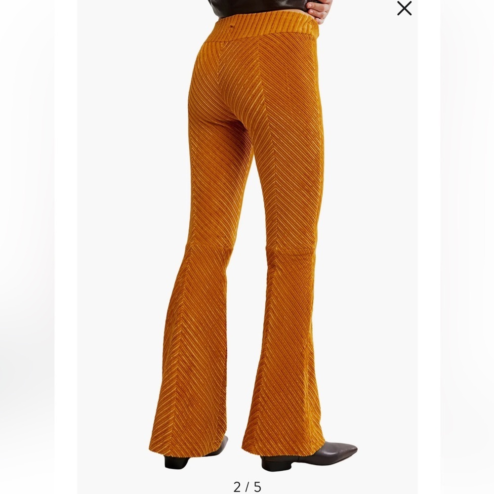 Free people flare pull up velvet pants women’s - Picture 1 of 16